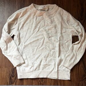 H&M boys Speckled Cream Crewneck Sweater